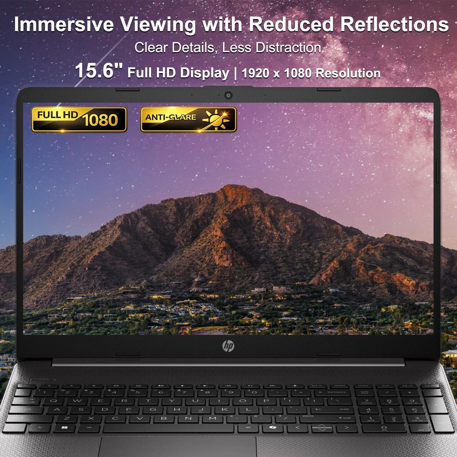 HP 250R G9 Laptop, 15.6 FHD 1920 x 1080 FHD Display, 16GB RAM 512GB SSD, Intel 6-Core i3-1315U(Up to 4.5GHZ) , HD Audio, WiFi 6, Bluetooth 5.3, Dark Ash Silver