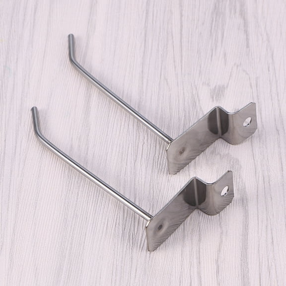 ONAPARTER 20Pcs Slatwall Hooks Retail Store Hook Display Panel Hooks Perfectly Panel Display Items Products for Your Room Garage Retail Store （Silver）