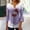 Purple, variant on AOOCHASLIY Valentine's Women Gift Blouse Women's Christmas Printed V-neck 3/4 Sleeve Pleated Top