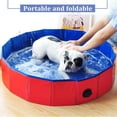 thumbnail image 2 of czcpp-Foldable Dog Pool Pet Bathing Tub,Plastic Pool Pets Bathtub,Pet Swimming Pool with Drain Valve,Outdoor Bathing Tub for Dogs Cats and Kids (80x20CM), 2 of 4