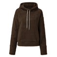 thumbnail image 3 of Vedolay Womens Plus Sweatshirts Fashion Soft Zip Pullover with Pocket with Plus Size Womens Fashion Brown,XL, 3 of 3