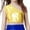 Gold, variant on Toddler Child Fashion Show Tops Off Shoulder Shiny Stretch Performance Shirt Crop Tops For Dance And Stage Outfits Fashionable Dailywear, 120
