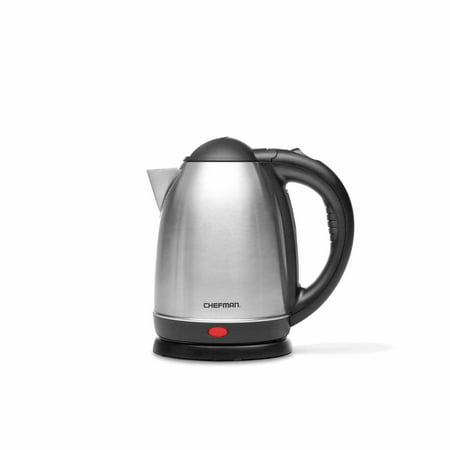 Chefman RJ11-17 1.7 Liter/1.8 Quart High Grade Stainless Steel 360 Degree Rotating Rapid Boil Cordless Electric Kettle with Boil Dry Protection and Easy-check Water View (Best Rapid Boil Kettle 2019)