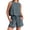 Dark Gray, variant on JULMCOMO Linen Sets for Women 2 Piece Crew Neck Baggy Summer Tank Tops Drawstring Wide Leg Casual Summer Short Sets with Pockets Army Green 2XL