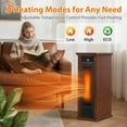 thumbnail image 6 of Infrared Heater Indoor, 1500W Electric Space Heater for Large Room 300 Sq.Ft, 3 Mode Thermostat, 12H Timer, Remote Control, Room Heater with Tip-Over & Overheat Protection Home Office, Chestnut, 6 of 10