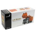 thumbnail image 5 of First Gear 1/25 Scale White/Orange Plastic Toy Mack LR with McNeilus Meridian Front Load Garbage Truck with Bin Including Lights & Sounds (70-0625), 5 of 5