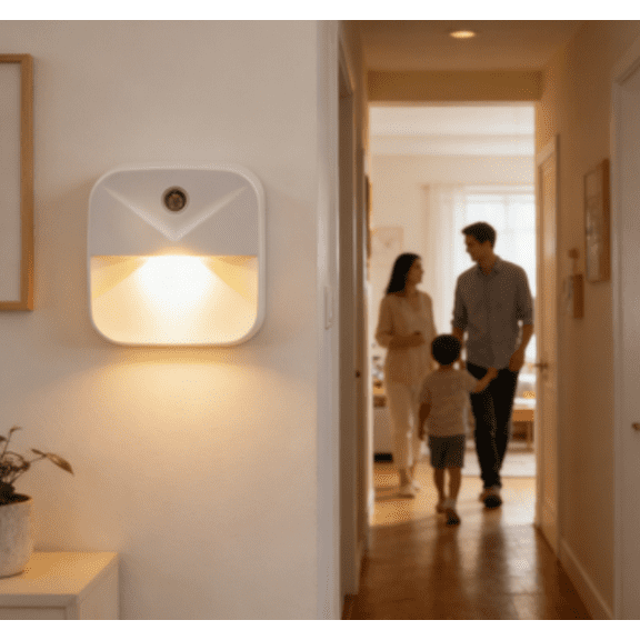 Smart LED Motion Sensor Night Light - Auto-On/Off Plug-in Wall Lamp for Closet, Kitchen, Bathroom & Staircase, Energy-Saving Eye Protection