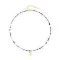 thumbnail image 1 of Kkkded Collier de Perles Colorées Style Bohème Pendentif Alphabet Collier Ajustable - pour Femmes et Filles, Personnalisé, 1 of 7