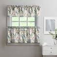 thumbnail image 2 of Country Vintage Curtains 24 Inch - 3 Panel Floral Rustic Set with Bohemian Wildflowers, Rod Pocket Window Treatment, 2 of 6