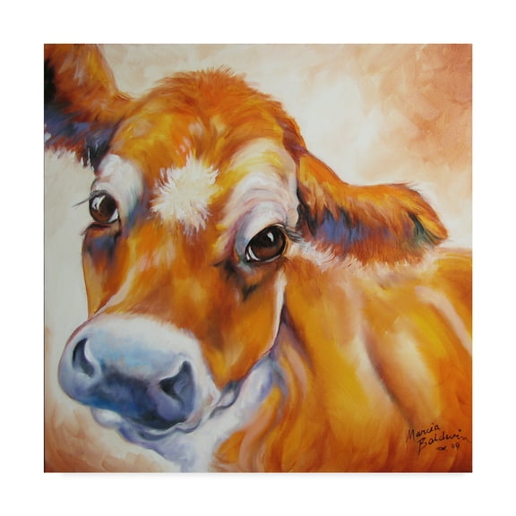 Trademark Fine Art 'My Jersey Cow Commission' Canvas Art by Marcia Baldwin