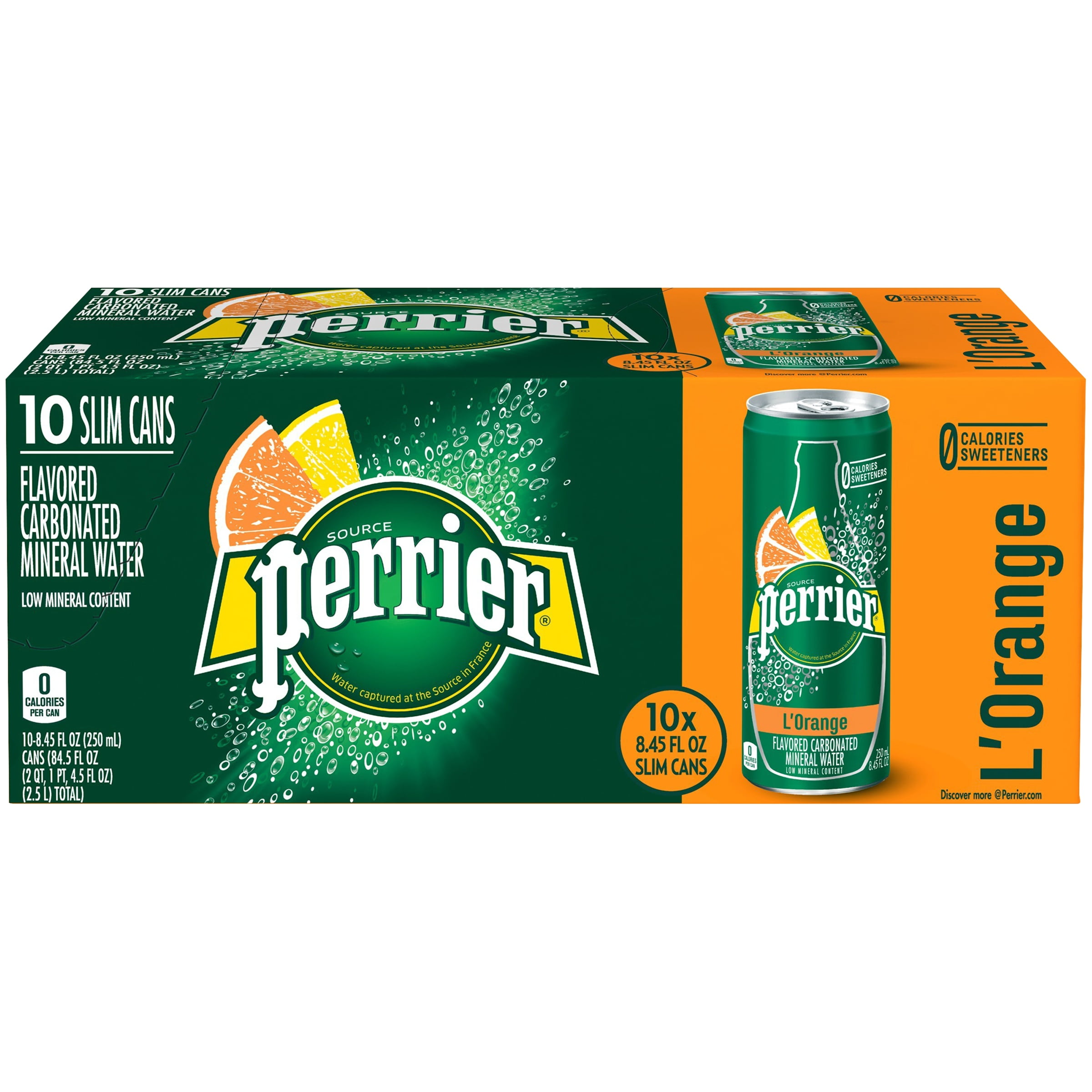 Perrier Sparkling L'Orange Natural Mineral Water, 8.45 Fl ...