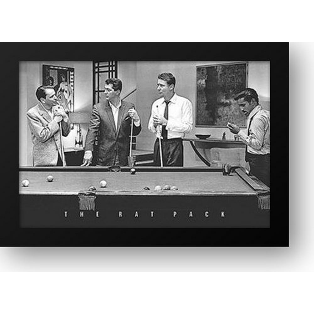 Rat PackShooting Pool 40x28 Framed Art Print