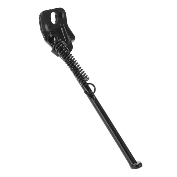 Children Bike Kickstand, High Strength Black Anti Skid High Elastic Spring Kids Bike Side Kickstand Carbon Steel for Outdoor Riding For 14in Tire