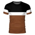 thumbnail image 4 of Sngxgn Mens Shirts,Men's Middle Sleeve Shirts Spring Summer Casual Round Neck Solid Color T Shirt(Coffee,L), 4 of 4