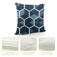 thumbnail image 4 of Nawypu  Modern Art Geometry Pattern Pillow Covers White and Dark Blue Hexagon Throw Pillow Covers  Aesthetic Home Decor Pillowcase for Living Room Outdoor Car, 4 of 5