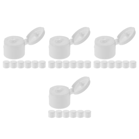 Hemoton 200 pcs White Flips Top Caps For Bottles Replacement Reusable Bottle Lid For Squeeze Bottles Refillable Bottles Plastic Empty Shampoo Bottle Covers Lids
