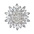 thumbnail image 1 of LUVCLS Broche de mujer, broche de flores, broche de cristal con diamantes de imitación, joyería para fiesta de bodas, 1 of 7
