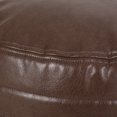 thumbnail image 5 of GDF Studio Conrail Contemporary Faux Leather Channel Stitch Pouf, Brown Cylinder, 5 of 8