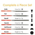 thumbnail image 3 of Gyros Multi-Purpose Needle File Set, Pack of 6 metal files with handy pouch, 5 ½ inch High Quality Hardened Tempered Steel, for filling and sanding wood, metals, jewelry, plastic and more. (49-01406), 3 of 6