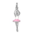 thumbnail image 1 of 925 Sterling Silver Rhodium-Plated Enamel Ballerina Charm and Pendant, 1 of 2