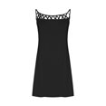 thumbnail image 5 of FYEGRE Summer Dresses for Women Casual Hollow Out Floral Halter Neck A-line Beach Vacation Sundresses Boho Dress Black M, 5 of 5