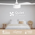thumbnail image 5 of Stratos 52in 5-Blade Smart Ceiling Fan 2700K-6000K CCT Tunable Range LED Light Kit with Remote Control in Matte White Works With iOS or Android App, 5 of 10