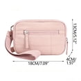 thumbnail image 3 of Quilted Nylon Wristlet Wallet for Women, Minimalist Solid Color Clutch Purse for Daily Use, Compact Wrist Strap Wallet for Cards and Cash, Portable Wallet for Shopping and Travel, 3 of 5