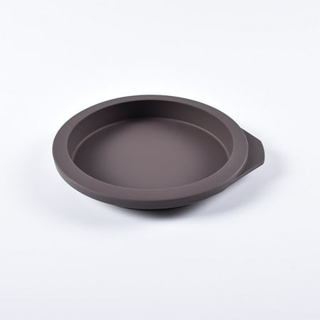 

TANGNADE Silicone Non Stick Round Cake Tray Baking Tray Mini Hamburger Baking Tray Black