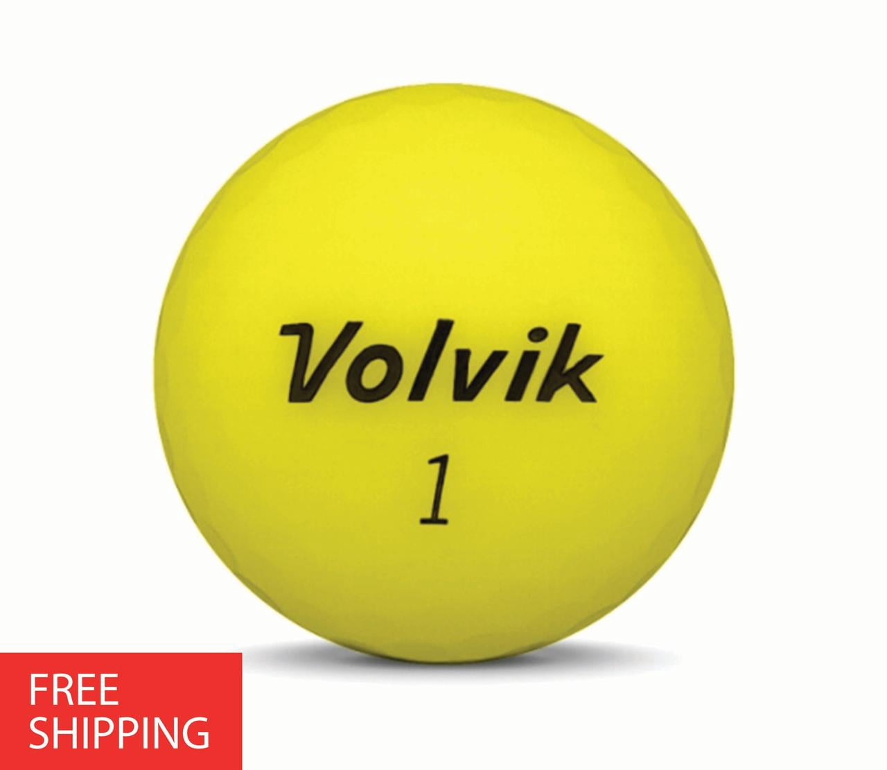 Pre-Owned 24 Volvik Vivid Mat Yellow 4A Used Recycled Golf Balls, by Mulligan Golf Balls