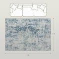 thumbnail image 6 of Resenkos 5x7 Area Rug - Machine Washable, Non-Slip Modern Abstract Carpet for Living Room, Bedroom, Dining Room, Blue, 6 of 7