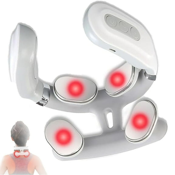2025 New Portable Neck Heated Electric Massagers,Neck and Shoulder 6 Modes | 14 Levels | 4 Head Electric Massage with Heat for Home/Office