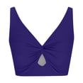 thumbnail image 2 of Ticikt Women's Push Up V Neck Bikini Tops Criss Cross Back Padded Bathing Suit Top Only, 2 of 6