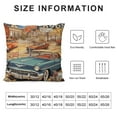 thumbnail image 5 of GOSMITH  Antique Car Throw Pillow Cover, Old Classic Car Theme American Vintage Route 66 Diner Motorcycle Shabby Chic Home Decor Pillowcase for Sofa, 5 of 5