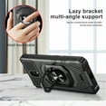 thumbnail image 3 of For Schok Volt SV55 SV55216 Robotic Ring Hybrid Kickstand Phone Case Cover - Black, 3 of 5