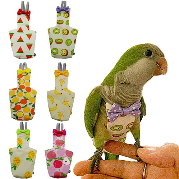 Soft Bird Diapers 6PCS-Reusable Parakeet Nappy, Waterproof Flight Suit for Birds