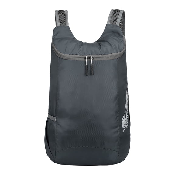 FUZHIQ Foldable Lightweight Travel Backpack for Adults Packable Hiking Daypack Water Resistant for Outdoor Camping Hiking Sightseeing Trips, Grey