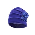 thumbnail image 2 of Turbante de poliéster Minnieouse para mujer diadema color sólido azul, 2 of 6