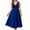 Blue, variant on Xaqiouau Women's Plus Size Deep V Neck Sleeveless Twist Front High Waist A-Line Flowy Midi Dress Party Cocktail Wedding Guest Dress