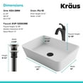 thumbnail image 5 of KRAUS Natura™ 19 7/10-inch White Matte Solid Surface Rectangular Bathroom Vessel Sink and Arlo™ Faucet Combo Set with Pop-Up Drain, Oil Rubbed Bronze Finish, 5 of 9