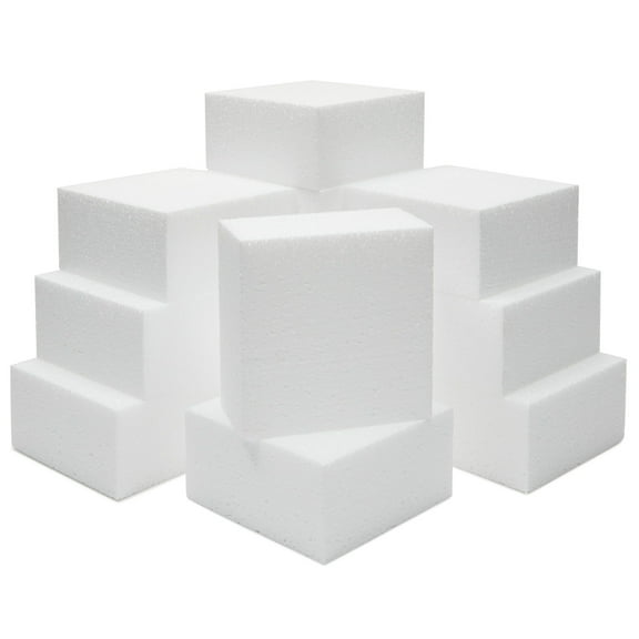 Juvale Foam Blocks - 12-Pack, 4 x 4 x 2 in White - Floral Foam for Flower Arrangements, Crafts & Floral Arrangement Supplies