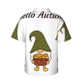 thumbnail image 3 of Daiia Hello Autumn Hawaiian Shirt for Men Gentle Cotton Regular Short Sleeve Casual-X-Large, 3 of 9