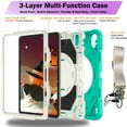 thumbnail image 5 of For iPad Air 11"(2024) Case,Kids Friendly,With Rotatable Adjustable Hand Strap,Retractable Kickstand,Shoulder Strap,Kids Friendly,Shockproof Anti-fall Rugged Heavy Duty Case,Mint, 5 of 11