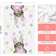 thumbnail image 6 of Pink Rabbit Ears Cat Eggs Happy Easter Kitchen Towels Dish Towels, 18x26 Inch Spring Summer Holiday Decoration Hand Towels Set of 2, 6 of 6