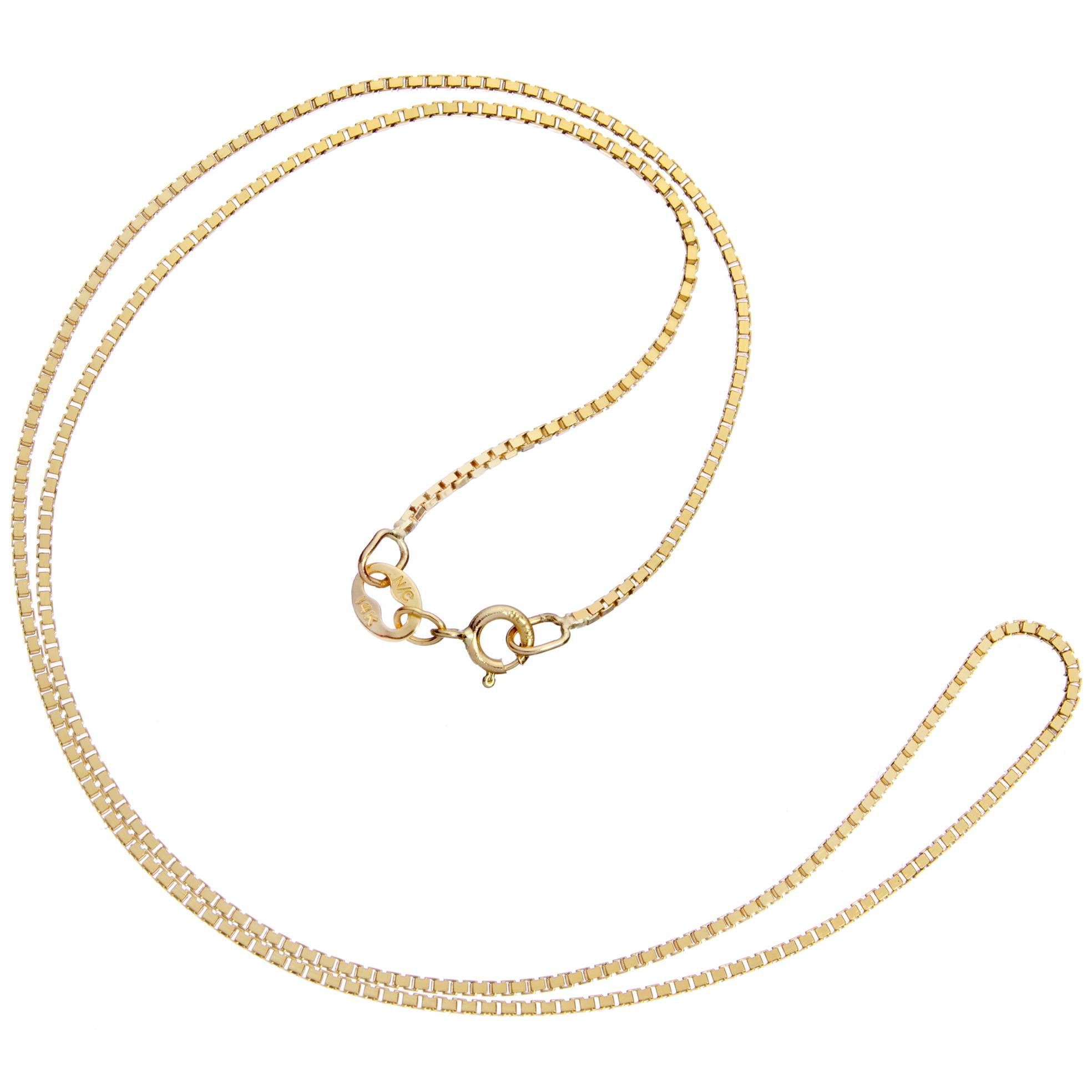 14K Solid Yellow Gold Necklace | Box 