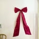thumbnail image 5 of Adornos navideños, adorno navideño, lazo rojo extragrande de 117 cm para árbol de Navidad, lazo de satén rojo con serpentinas largas para decoración navideña del hogar, colgante rojo de 120 cm, 5 of 7