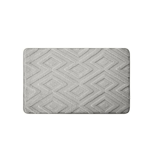 Alfombra de baño antideslizante, suave y absorbente, alfombra acolchada de felpa para baño, dormitorio, cocina, alfombra decorativa lavable de poliéster para entrada interior, lavadero