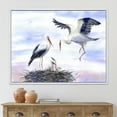 thumbnail image 2 of Designart 'Storks With Babies In The Nest' Farmhouse Framed Canvas Wall Art Print, 2 of 5