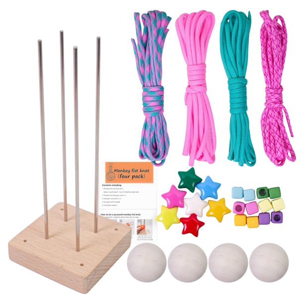 Kit para hacer pulseras de paracord, juego de manualidades de crochet, manualidades fáciles, manualidades lindas, tejido DIY 1