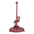 thumbnail image 6 of Cast Iron Tropical Birds of Paradise Pink Flamingo Kitchen Paper Towel Holder, 6 of 9