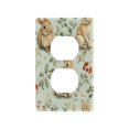 thumbnail image 3 of Switch Panel Switch Decoration 2.76x4.53x0.28 Inches Unused Outlet Cover Switch Plate Wall Plates Living Room Kitchen Bedroom Study Switches Cute Rabbits and Flowers3, 3 of 8